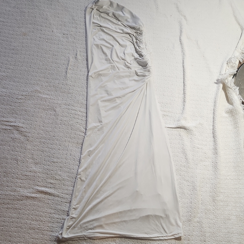 PrettyLittleThing One Shoulder White Dress